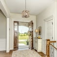 thumbnail image 6 of LNC 4-Light Square Rustic&Farmhouse Wooden Chandelier for Dining Room, 6 of 11