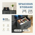 thumbnail image 5 of CONCETTA Dresser 5 Fabric Storage Drawer Dresser, TV Stand, Chest of Drawers for Bedroom, Closet, Entryway, Living Room, Gray, 5 of 9