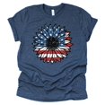 thumbnail image 2 of Women's Summer Sunflower T Shirt Cute Flower Graphic Loose Tees Crew Neck Short Sleeve Casual Tops (Navy-2X Large), 2 of 5
