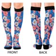 thumbnail image 4 of FORMRS Womens Knee High Socks Casual Long Thick Travel Daily Wear, 1 Pair, Pink Flowers Pattern, 4 of 6
