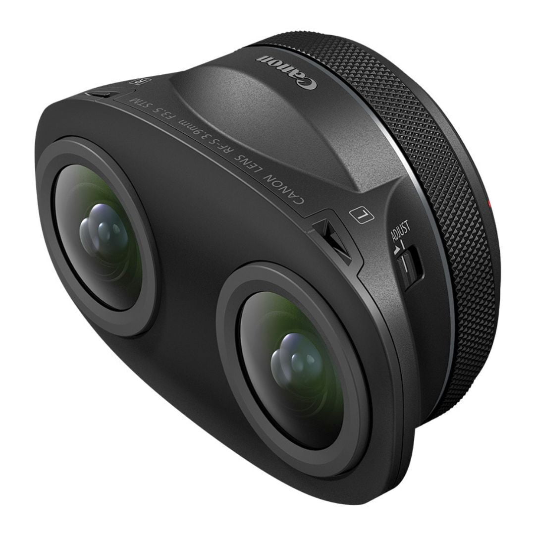 Canon RF-S3.9mm F3.5 STM Dual Fisheye Lens Compatible with Canon EOS R7 Camera (Black)