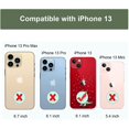 thumbnail image 3 of Case Compatible with iPhone 13 Case Clear with Design Embossed Pattern Soft TPU Bumper Slim Protective 6.1 Inch (Rainbow Dinosaur), 3 of 8