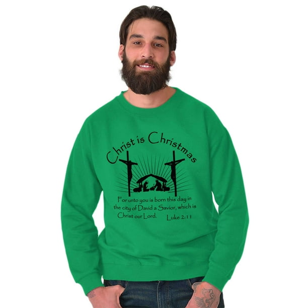 Brisco Brands Jesus Crewneck Sweat Shirts Sweatshirts Christ Is