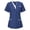 Navy, variant on Women's Nurse Uniform Tunic V-Neck Short Sleeve Casual Clinic Carer Professional Workwear Top, Pink S