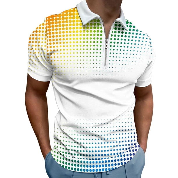 Gibobby Polo Casual para Hombre Playeras Polo para Hombre Casuales Moda Camisas Caballero Camisetas Cuello Mao Manga Corta(Blanco,XG)