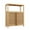 Natural, variant on Gzxs Bamboo Storage Cabinet with 2 Doors and Open Shelf, Floor Freestanding Bathroom Cabinet Organizer for Living Room, Kitchen, Entryway (Natural)