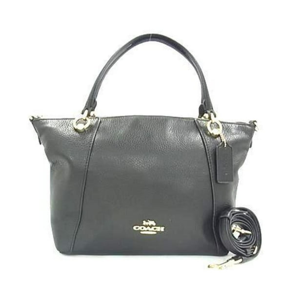 Pre-Owned COACH Casey Satchel C6229 Black Leather Women's Shoulder Bag