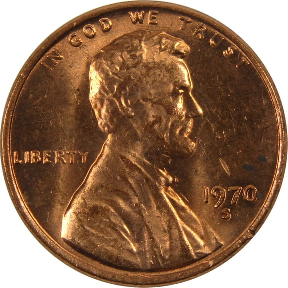 1970 S Large Date Lincoln Memorial Cent BU Uncirculated Penny 1c Coin