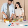 thumbnail image 4 of Godance [12 Pack] Salad Dressing Container To Go, 2.7 oz Glass Small Condiment with Lids, Dipping Sauce Cups Set,  Leakproof Reusable Sauce Containers for Dipping, Ketchup, Jam, Lunch Box, Work Trip, 4 of 8