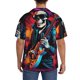 thumbnail image 3 of Fotbe Rock Skull Singer Camisa Estampada de Manga Corta para Hombre, Casual de Verano, Estilo Playero, Sin Arrugas-X-Large, 3 of 5