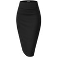thumbnail image 1 of Falda Lápiz Hybrid & Company KSK45002 Negra Cintura Alta Talla L, 1 of 7