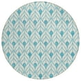 thumbnail image 2 of Addison Rugs Chantille Indoor/Outdoor Transitional Geometric Teal Washable Round Rug, 8' x 8', 2 of 6