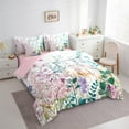 thumbnail image 3 of Castle Fairy Colorful Tree Leaves Bedding Comforter Set 7 Pieces for Female Men Women,Botanical Plants Full Bedding Set Lightweight,Spring Garden Fitted Sheet Flat Sheet,Luxury Bedroom Decor, 3 of 8
