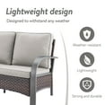 thumbnail image 5 of OPOHORO 5-Piece Outdoor Conversation Sets with Sofa, Swivel Rocking Chairs and Ottomans, 5 of 13