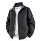 thumbnail image 4 of Blusa y camisa de manga larga con cuello alto para hombre, color liso, manga larga, cuello alto, chaqueta informal de doble cara con bolsillo, chaqueta de poliéster para hombre, 4 of 7