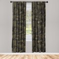 thumbnail image 3 of Ambesonne Bohemian Curtains, Butterfly Crystal Bottle, Pair of 28"x63", Camel and Charcoal Grey, 3 of 5