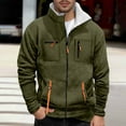 thumbnail image 2 of Mens Zip Up Sweatshirt 2026 Fall Winter Long Sleeve Casual Stand Collar Full Zipper Sweatshirt Jacket Cardigan Outerwear, 2 of 6