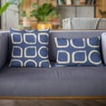 thumbnail image 3 of Plutus Brands Blue Block Dot Luxury Throw Pillow-Size:20" x 26", 3 of 9