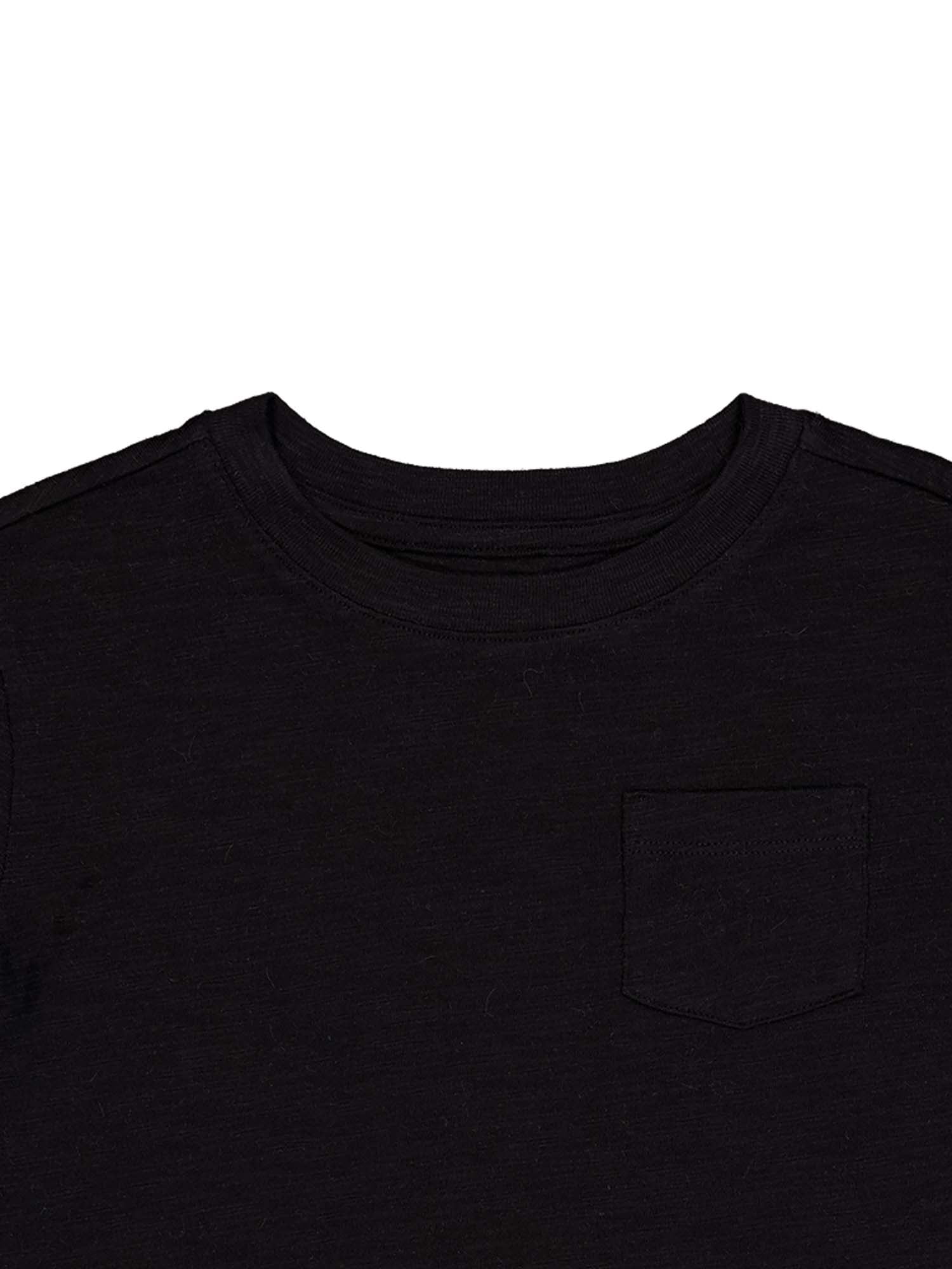 Wonder Nation Short Sleeve Boxy Pocket Tee, Size 4-18 & Plus