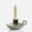 C-green and White Handle Candle Holder, variant on Candle Holder Ceramic Candlestick Holder, Candlelight Stand for Spell Candles, Taper Candles, and Incense, Halloween Christmas Dining Room Home Decoration Display