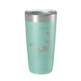 thumbnail image 1 of Lake Texoma Map Tumbler Travel Mug Insulated Laser Engraved Coffee Cup Oklahoma Texas 20 oz Teal, 1 of 1