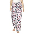 thumbnail image 2 of Lsque Happy Columbus Day Print Women's Pajama Pants, Lounge Pant - Comfortable Home Wear,Elastic Waistband, Stylish Design-Large, 2 of 9