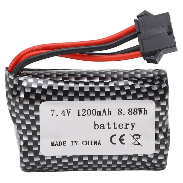 Generic Batería LiPo RC Duradera de 7,4 V 1200 MAh para Tiempo de Reproducción Extendido Batería de Litio de Coche de Control Remoto para Coches Trepadores de RC