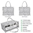 thumbnail image 2 of Large Capacity Tote Bag,White and Gray Of Leopard Print Handbag Fashion Luxury Tote Bag,15.7"x13"x 5.1" Inches,Laptop Compatible, 2 of 6