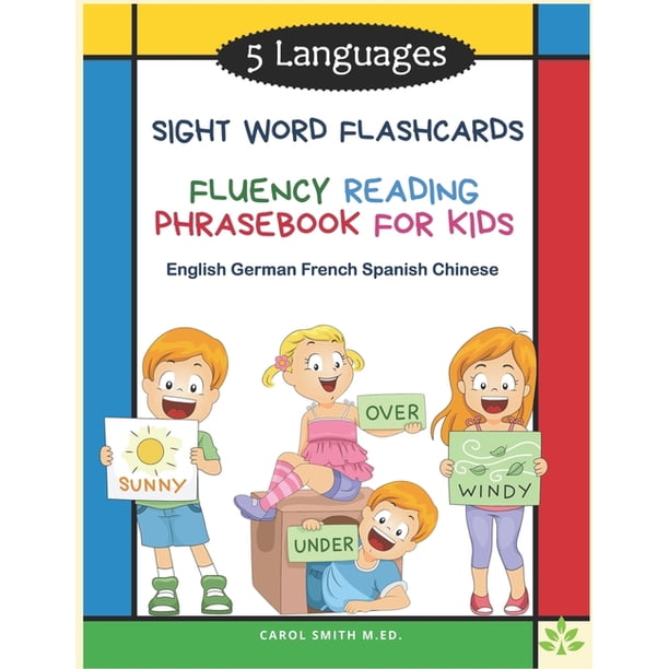 5 Languages Sight Word Flashcards Fluency Reading Phrasebook For Kids 5 languages sight word flashcards fluency reading phrasebook for kids