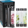 thumbnail image 4 of Fizzpod Máquina para hacer agua con gas, máquina para hacer refrescos con frutas infundidas, para carbonatar con botella de carbonatación de 1 litro, máquina para hacer agua con gas Seltzer, incluye 3, 4 of 5