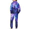 thumbnail image 3 of DISNIMO Purple Galaxy Hoodie Sweatshirt Boys Hoodies and Sweatpants Set for Kids Sweat Suit with Hood 2 Piece Set Boys Hoodies and Pants Set for Boys Pullover Hoodies Size 10-12 Hoodie with Pockets, 3 of 7
