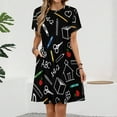 thumbnail image 2 of Back To School Women's Dress Short Sleeve Summer Sundress Summer Women Clothes, 2 of 7