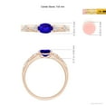 thumbnail image 4 of ANGARA Natural Oval Tanzanite Vintage Style Ring with Diamond Accents in 14K Rose Gold for Women (Size-7x5mm) | December Birthstone, Anniversary, Jewelry Gift for Women | Natural Tanzanite Ring, 4 of 8