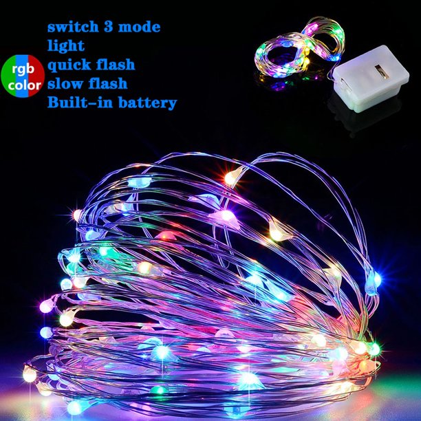 (Batería Incluida luces navideñas) 1M 2M 3M luz led Decoración De Iluminación De Navidad Tiras De Luces led decoracion habitacion Gao Jiahui unisex