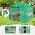 thumbnail image 5 of GAZEBETER 8.5 x 7 x 7 FT Outdoor Walk-in Greenhouse with Durable PE Cover,Portable Pop-up Green House with 3 Adjustable Hights,Roll-up Windows and Roll-up Zippered Door,Green, 5 of 10