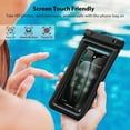 thumbnail image 2 of Waterproof Phone Pouch (2 Pack): Universal waterproof case for iPhone 13/12/11 Pro Max, XS Max, and Samsung Galaxy S10/S9. Underwater dry bag in black., 2 of 6