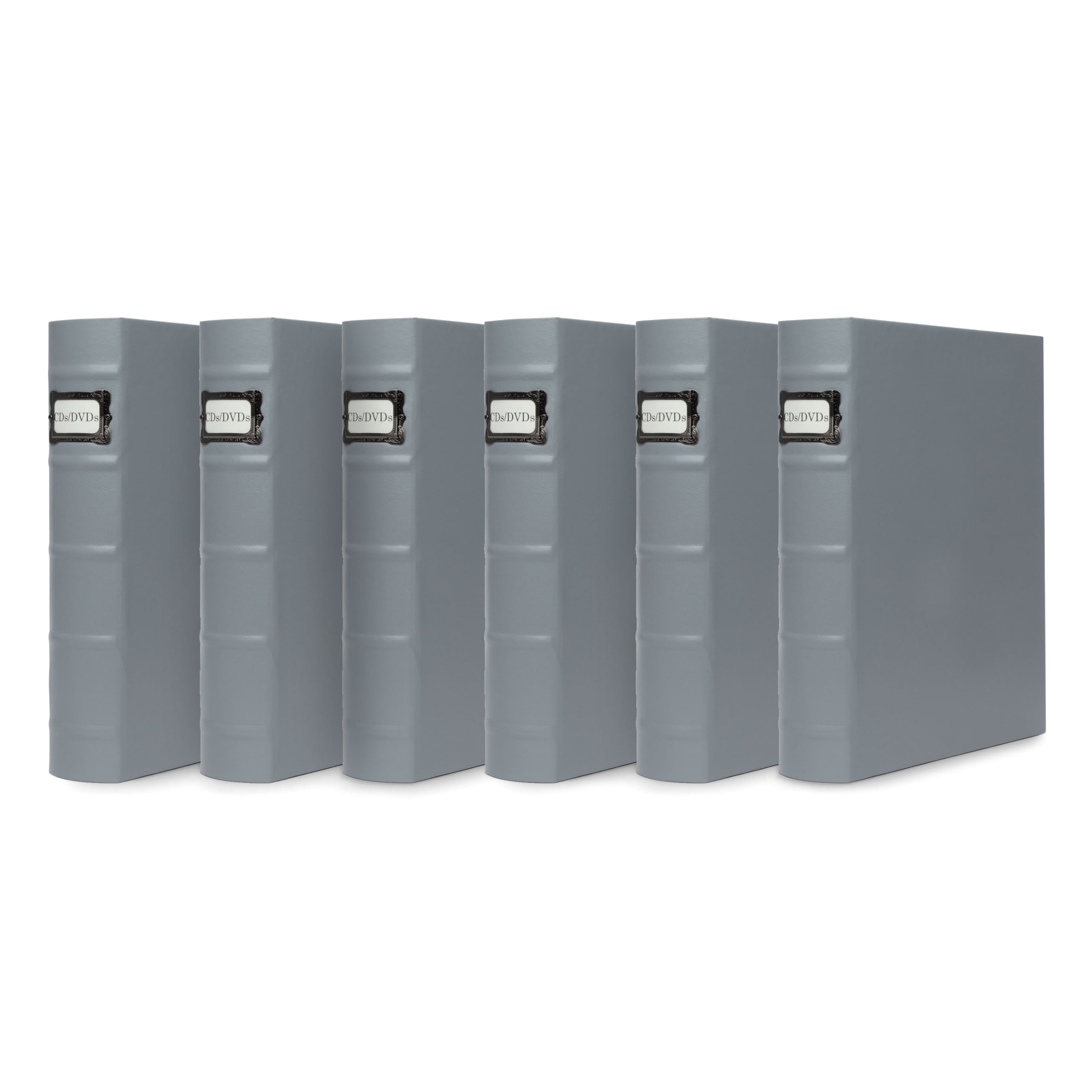 BellagioItalia CD/DVD Storage Binder Full Gray Leather 288Disc