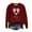 Wine, variant on Visit the JURANMO Store Hoodless Sweatshirts Women Snowflake Graphic Long Sleeve Crew Neck Pullover Sweatshirt Regular Fit Casual Tops Christmas Clothes Green S