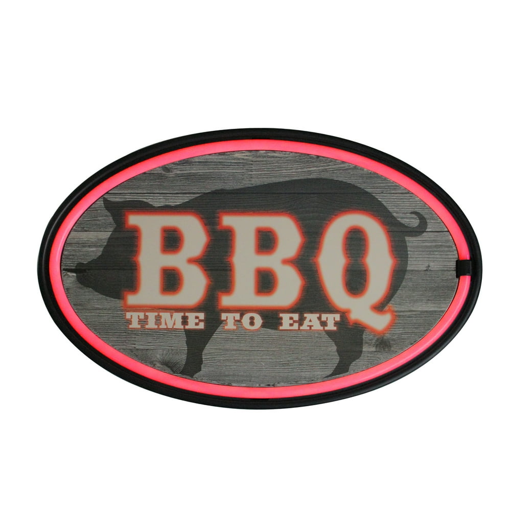 16.25" Battery Operated USB Neon Style LED Lighted BBQ Wall Sign