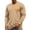 Khaki, variant on YNGKMEA Mens Long Sleeve T Shirts Pumpkin Face Print Print Tshirts Casual Crew Neck Fashion Tee
