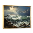 thumbnail image 2 of Designart "Beauty Amidst Stormy Seas I" Nautical & Beach Floater Framed Wall Art Print, 2 of 7