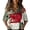 Red, variant on Women's Seven Quarter Sleeve Retro Shirt Women's Satin Printed Seven Quarter Sleeve Shirt Vacation Style Shirt