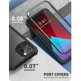 thumbnail image 5 of Clayco Forza Series Case for iPhone 12 Pro Max 6.7 inch (2020 Release), Full-Body Rugged Cover with Built-in Screen Protector Compatible with Fingerprint Reader (Black), 5 of 8