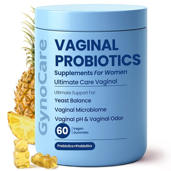Vaginal Probiotics Gummies for Women | pH Balance & Odor Support | Prebiotics and Probiotics for Women | Female Vaginal Supplement for pH Balance and Vaginal Health | 60 Gummies
