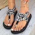 thumbnail image 2 of enyan Womens Flats Women's Comfortable Summer Beach Thong Sandals for Women with Cushion Walking Arch Support Yoga Mat Indoor Outdoor Soles,Black,Size 8, 2 of 7