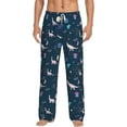 thumbnail image 2 of Lsque Space Dinosaur Print Men's Pajama Pants, Lounge Pant - Comfortable Home Wear,Elastic Waistband, Stylish Design-Medium, 2 of 9