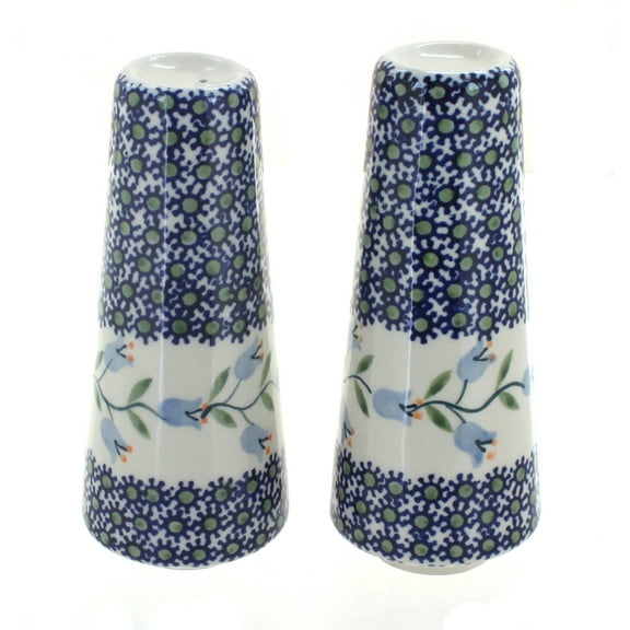 Blue Rose Polish Pottery Tulip Salt & Pepper Shakers