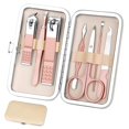 thumbnail image 1 of Juego de manicura con cortaúñas de acero inoxidable de 7 piezas, cortaúñas profesional para hombres y mujeres, herramientas para pedicura y exfoliación de uñas, y maletines de viaje y familiares brillar Electrónica, 1 of 5