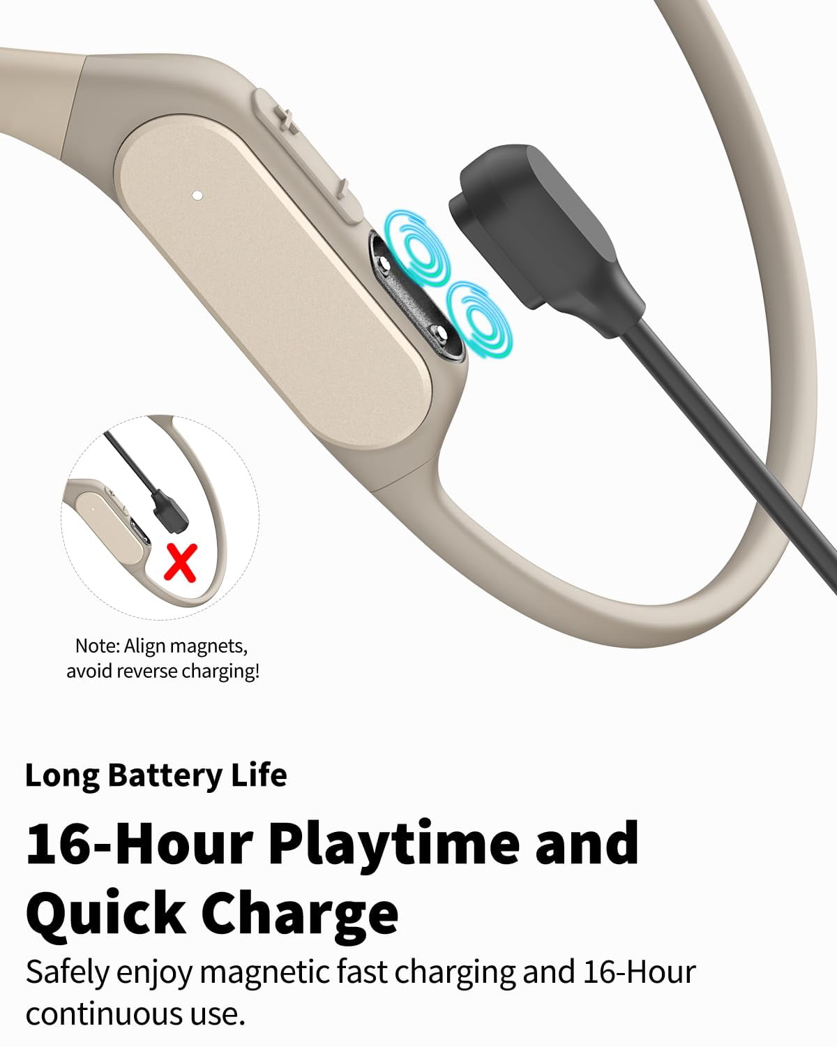 TOZO Upgraded Open-Ear Headphones Bluetooth 5.3, Air Conduction Wireless Sport Headphones with 2 ENC Mics, 32 EQ Modes via App, IPX8 Waterproof, Stereo Bass, Fast Charging for Cycling Travel Workout