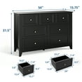 thumbnail image 3 of Commode Moderne à 7 Tiroirs, Commode en Bois pour Chambre, Commode Double à Rangement Profond pour Salon, Couloir, Organisation d'Entrée, 3 of 9
